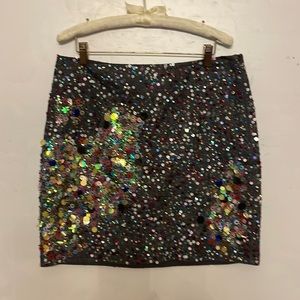 Maeve by Anthropologie sequin mini skirt size 8